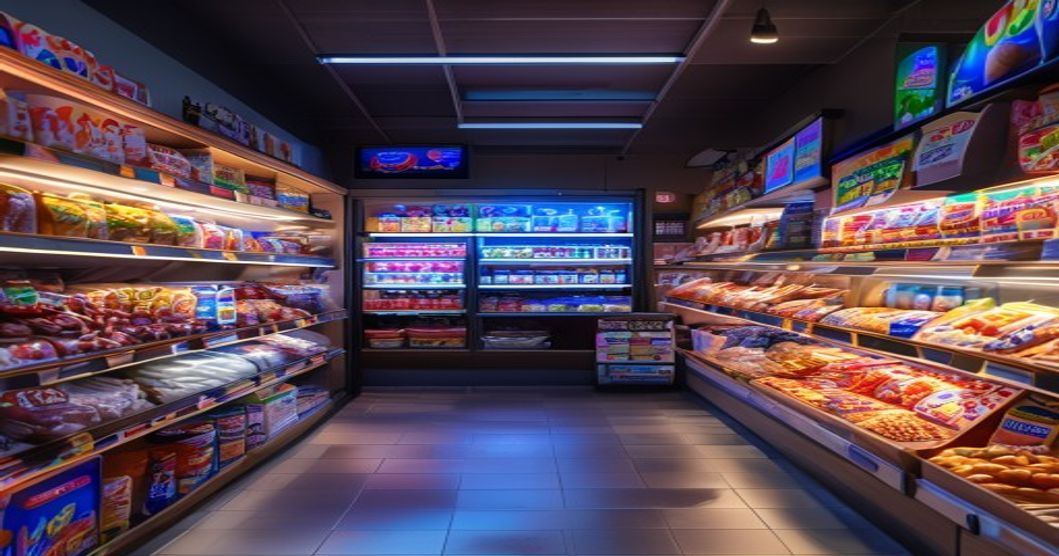 Korean convenience store interior with snacks and products on shelves - Korean convenience store must-buys guide