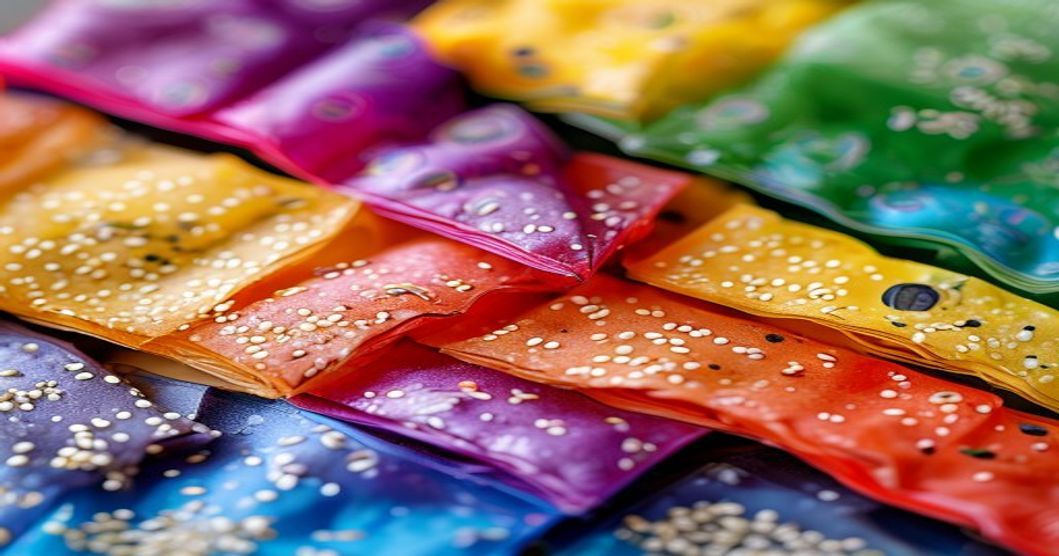 Korean convenience store seaweed snack packets opened showing crispy gim sheets