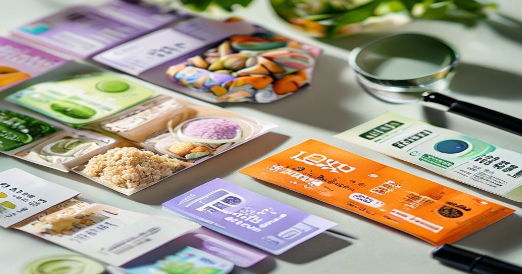 Ingredient labels on Korean vegetable powder snack packages showing nutritional content
