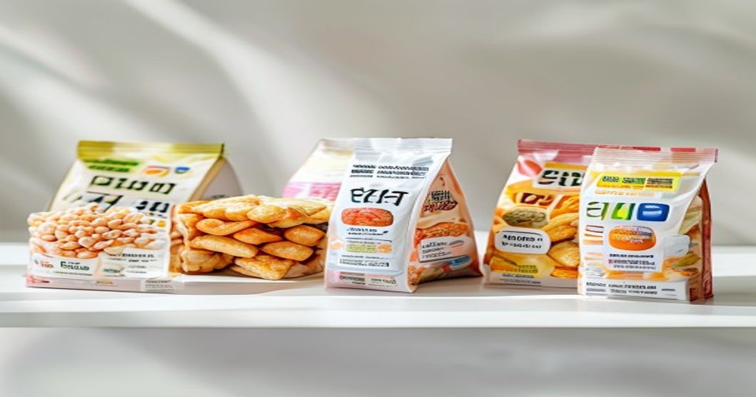 Korean sweet potato snack packages showing ingredient labels and nutritional information for blood sugar comparison