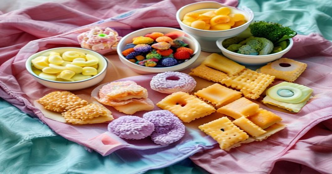 Korean snack haul variety for non-spicy eaters including cheese, yogurt-coated, and sweet crackers